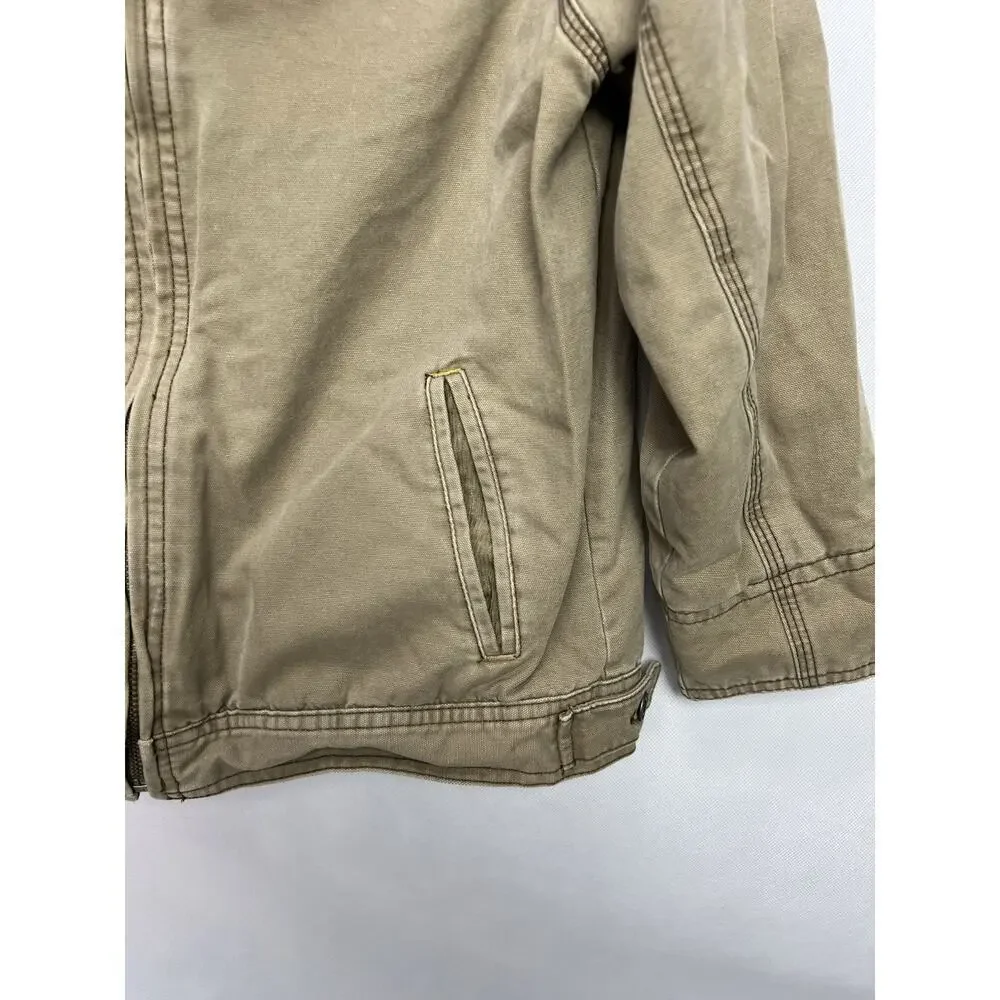Old Navy Work Wear Canvas Chore Barn Utility Jacket Lined Fleece Youth Size 7
